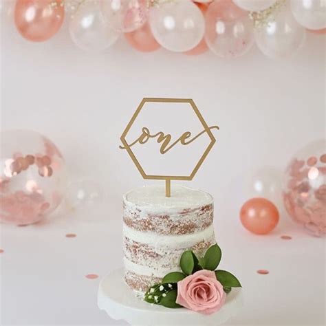 Geometric First Birthday Cake Topper Thistle And Lace Designs Inc