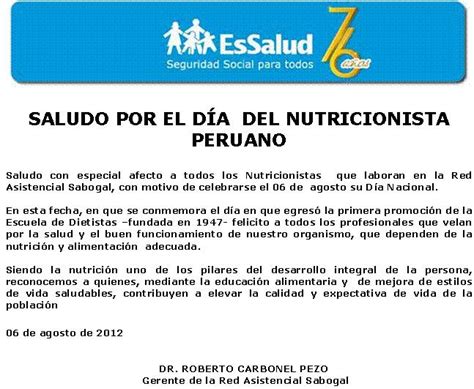 Cada dos de octubre se celebra en venezuela el día del dietista y nutricionista. NUTRICIÓN PERÚ: SALUDO POR EL DÍA DEL NUTRICIONISTA PERUANO