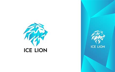 Lion Ice Head Hexagon Modern Logo 22932089 Vector Art At Vecteezy