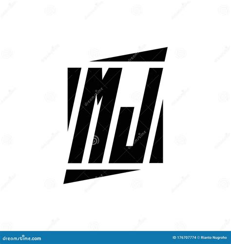 Mj Logo Monogram With Modern Style Concept Design Template Stock Vector