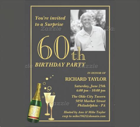 60th Birthday Wording For Invitations Surprise 60th Birthday Party