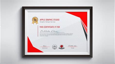 Organization Certificate Design Photoshop Cc Tutorial Certificate
