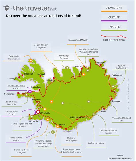 Things To Do In Iceland Map