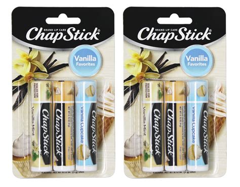 ChapStick Vanilla Favorites Flavored Lip Balm 0 15 Oz Pack Of 3