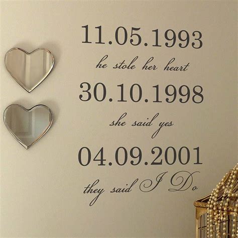 Personalised He Stole Her Heart Wall Sticker By Nutmeg