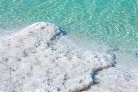 Close Up Dead Sea Salt Mineral Formations Jordan Stock Photo Image