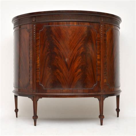 Antique Edwardian Mahogany Bow Front Cabinet Marylebone Antiques