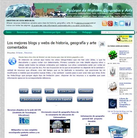 Blogs Para La Asignatura De Geografía En Eso Y Bachillerato Maritza