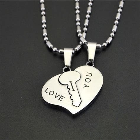 heart key necklace my couple goal