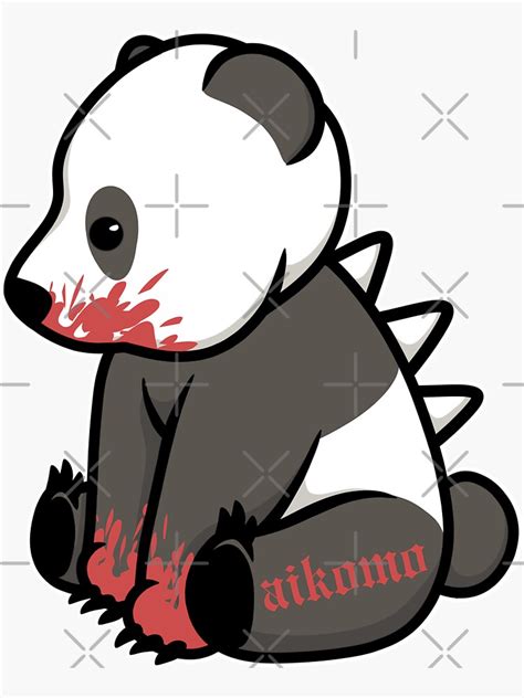 Evil Panda Sticker For Sale By Aikomo Redbubble
