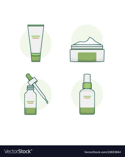 Cosmetic Packaging Icon Set Royalty Free Vector Image