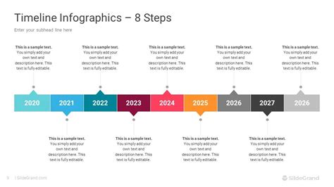 9 Steps Timeline Infographics Powerpoint Template Designs Slidegrand