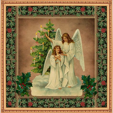 Vintage Christmas Angels Free Stock Photo Public Domain Pictures