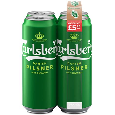 Carlsberg Pilsner Lager Beer 4 X 500ml Pm £525 Cans Bb Foodservice