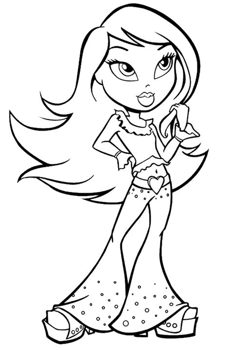 Dibujos Animados Para Colorear Bratz Para Ninos Pequenos