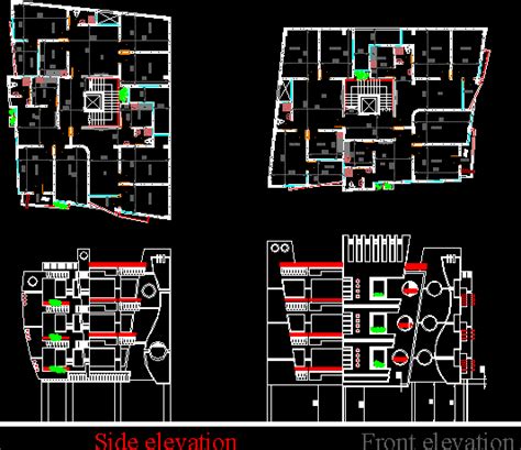 Residential Multi Storey Building Dwg Block For Autocad Designs Cad