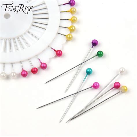 fengrise 480ps multi round pearl head dressmaking pins weddings corsage florists sewing tool