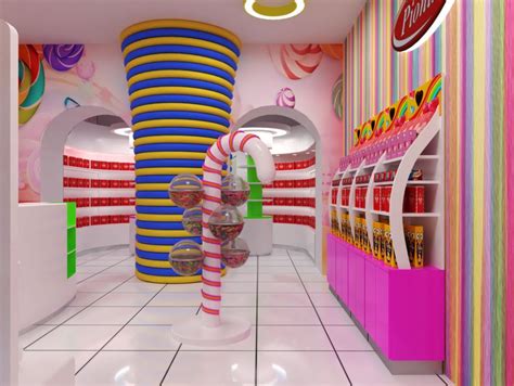 Candy Store Interior Furniture Colored Sweet Shop Design