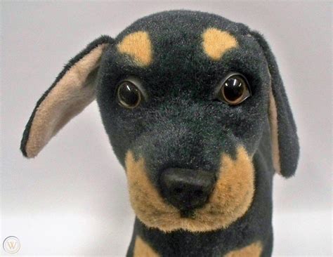 Black Tan Coonhound Hound Dog Plush Standing Stuffed Toy Animal