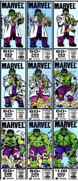 Sequential Banners The Incredible Hulk 292 300 Book Corners Comic