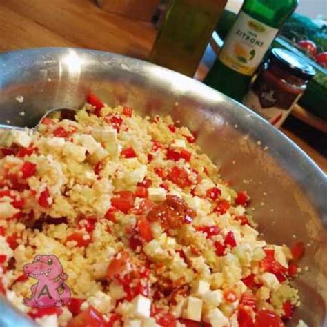 Couscous Salat super frisch bei heißem Wetter