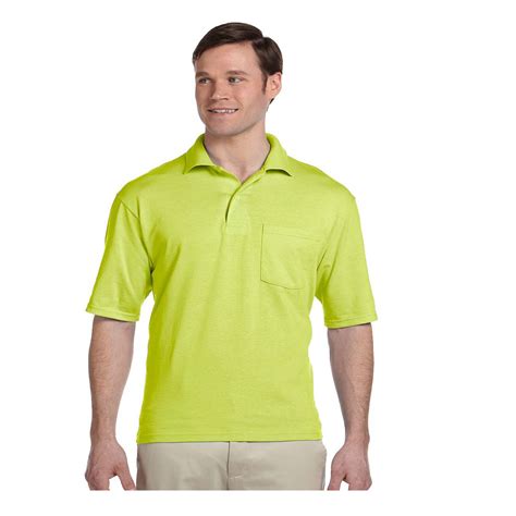 Jerzees Mens Five Point Left Chest Pocket Polo Shirt Style 436mp