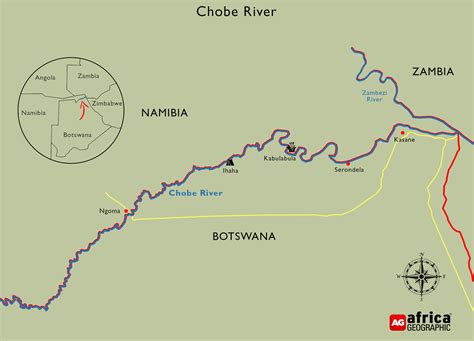 Chobe River Map Africa Geographic
