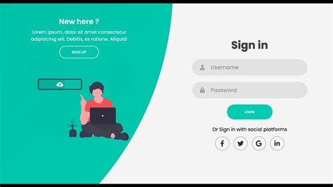 Login And Registration Form Using Html And Css And Js Youtube