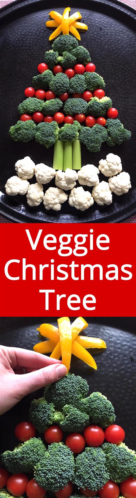 Christmas Tree Shaped Vegetable Platter Appetizer Tray