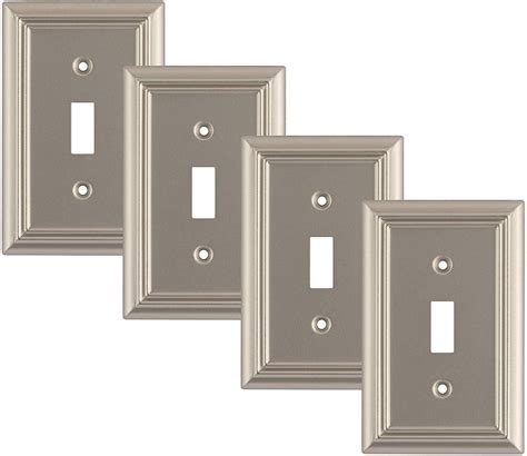 Pack Of 4 Wall Plate Outlet Switch Covers By Sleeklighting Decorative