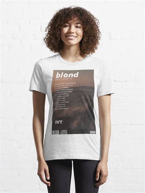 Frank Ocean Blonde Ivy Poster T Shirt For Sale By Pilowtek Redbubble