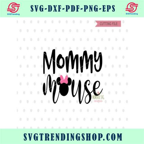 Mommy Mouse Svg Minnie Mouse Svg Instant Download Minnie Mouse Head