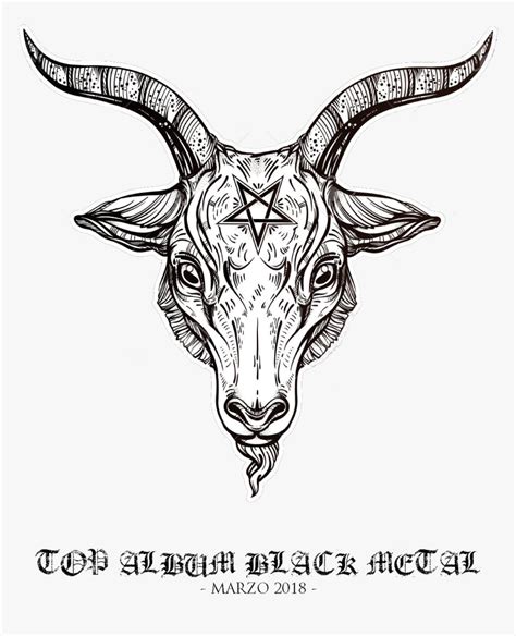 Demon Goat Head Satanic Goat Head Drawing Hd Png Download Kindpng
