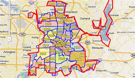 Dallas Zip Code Map Printable United States Map