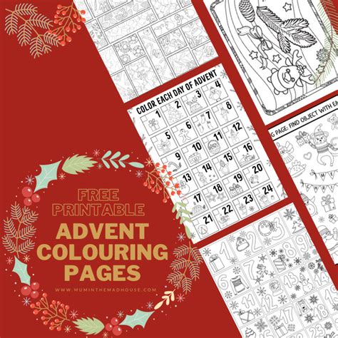 Free Colour In Advent Calendar Printables Kids Fashion Health Education