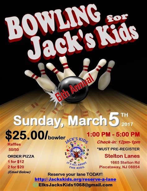 Jack's Kids Annual Bowling Fundraiser | Fundly