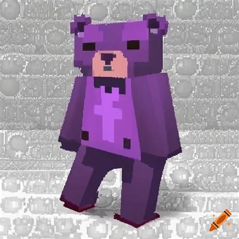 Purple Bear Minecraft Character Skin On Craiyon