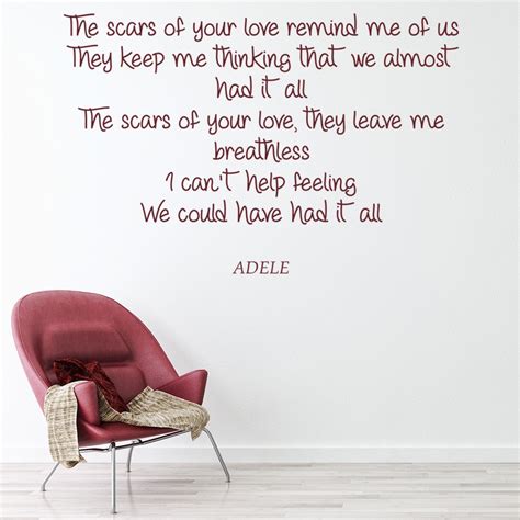 Rolling In The Deep Adele Song Lyrics Wall Sticker