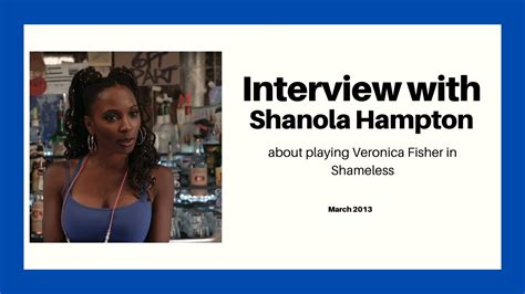 Shanola Hampton Interview Shameless Youtube