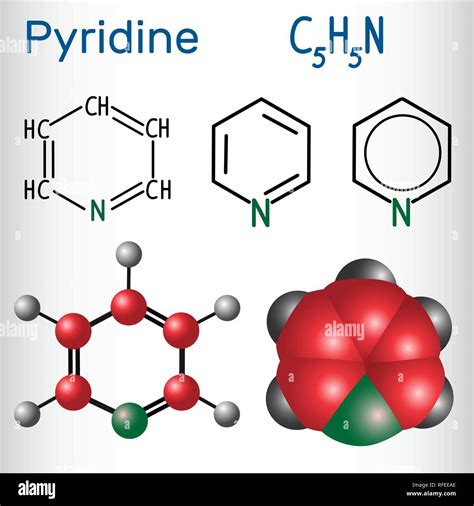 Pyridine Molecule Is A Basic Heterocyclic Organic Compound Structural