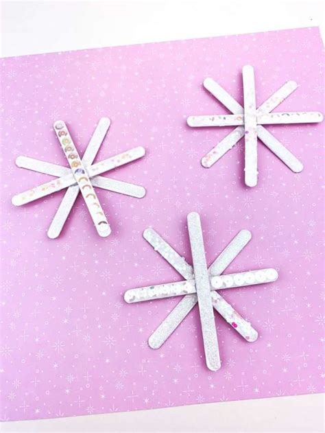 Shiny And Sparkly Snowflake Craft For Kids