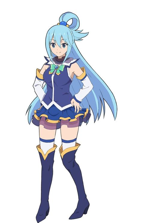 Safebooru 1girl Aqua Konosuba Blue Boots Blue Eyes Blue Shirt Blue Skirt Bluye Hair Boots