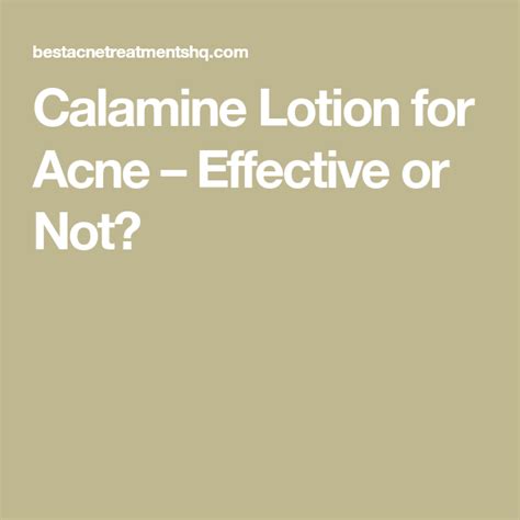 Calamine Lotion For Acne Effective Or Not Calamine Lotion Lotion