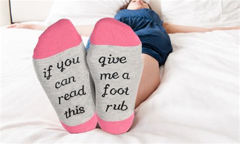 give me a foot rub socks groupon goods