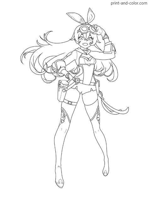 Download Genshin Impact coloring pages | Print and Color.com