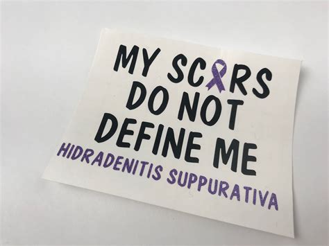 Hs Hidradenitis Suppurativa Awareness Decal Purple Ribbon Decal