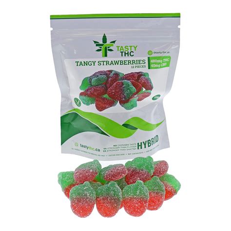 Tangy Strawberries Vegan Edibles 12 Pcs Dank Delivery