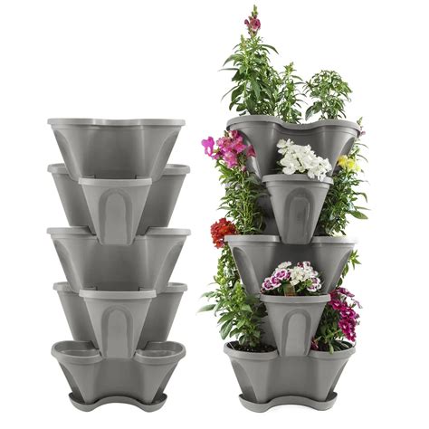 Buy Mr Stacky 1305 Hg 5 Tier Stackable Strawberry Herb Flower