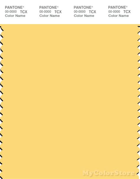 Pantone Smart 12 0736 Tcx Color Swatch Card Pantone Lemon Drop