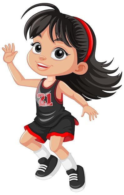 Free Vector Female Basketball Player Cartoon Character